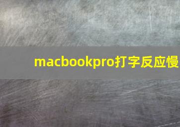 macbookpro打字反应慢