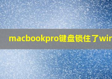 macbookpro键盘锁住了win系统