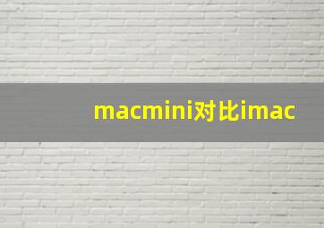 macmini对比imac