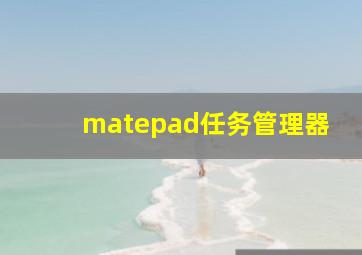 matepad任务管理器