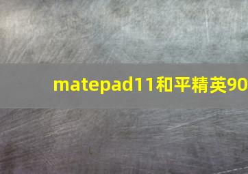 matepad11和平精英90