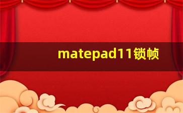 matepad11锁帧