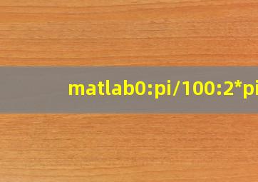 matlab0:pi/100:2*pi