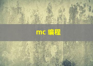 mc 编程