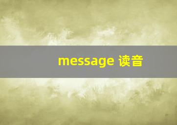 message 读音