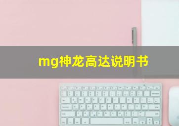 mg神龙高达说明书