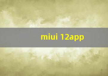 miui 12app