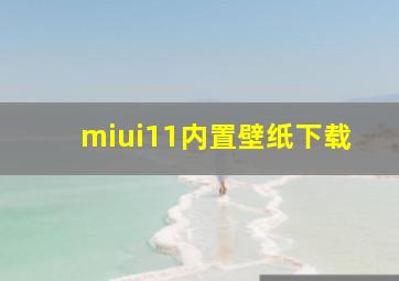 miui11内置壁纸下载