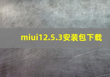 miui12.5.3安装包下载