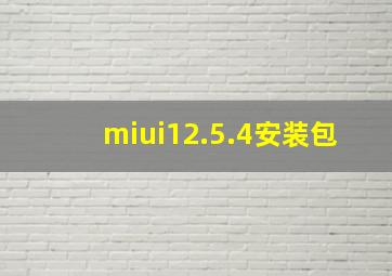 miui12.5.4安装包