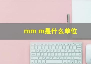 mm m是什么单位