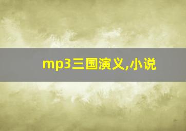 mp3三国演义,小说