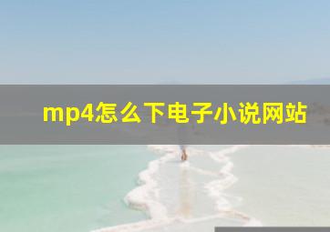 mp4怎么下电子小说网站