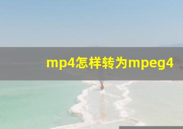 mp4怎样转为mpeg4