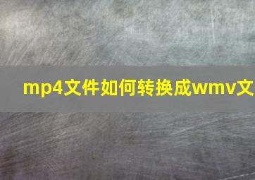 mp4文件如何转换成wmv文件