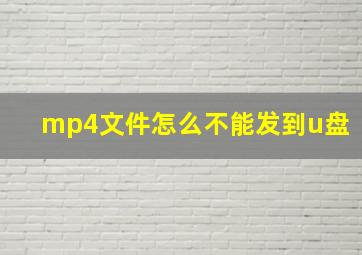 mp4文件怎么不能发到u盘