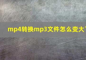 mp4转换mp3文件怎么变大了