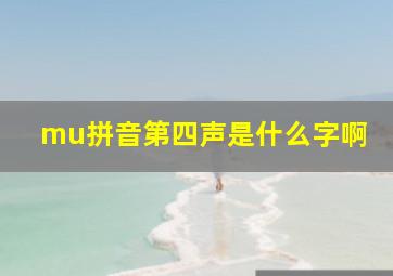 mu拼音第四声是什么字啊