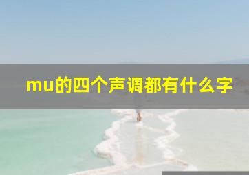 mu的四个声调都有什么字