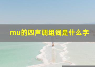 mu的四声调组词是什么字