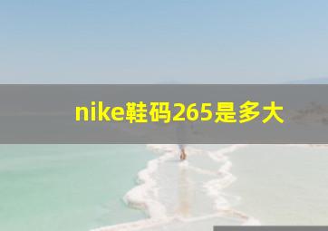 nike鞋码265是多大