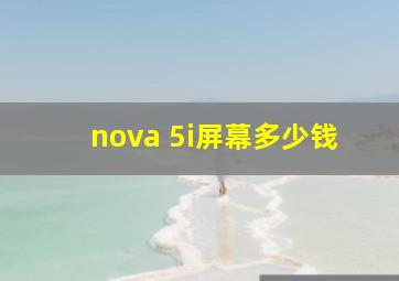 nova 5i屏幕多少钱