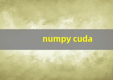 numpy cuda