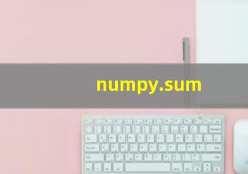 numpy.sum