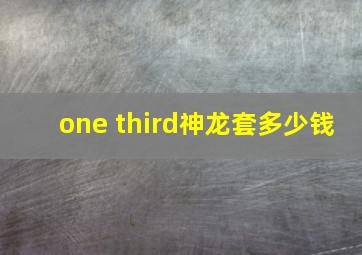 one third神龙套多少钱