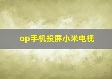 op手机投屏小米电视