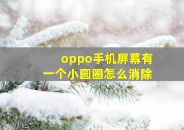 oppo手机屏幕有一个小圆圈怎么消除