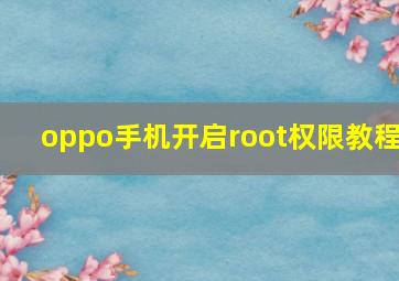 oppo手机开启root权限教程