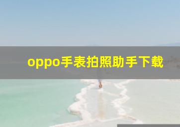 oppo手表拍照助手下载