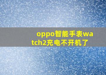 oppo智能手表watch2充电不开机了