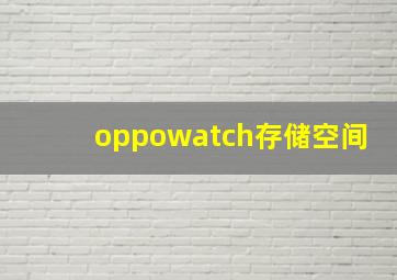 oppowatch存储空间