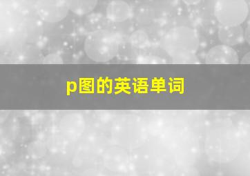 p图的英语单词