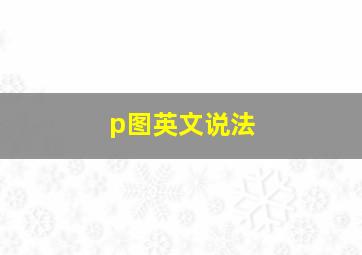 p图英文说法