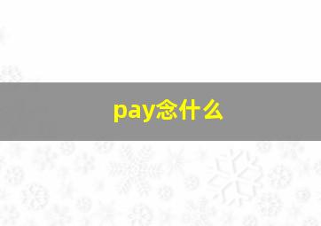 pay念什么