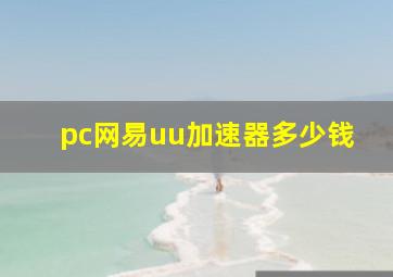 pc网易uu加速器多少钱