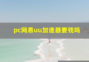 pc网易uu加速器要钱吗