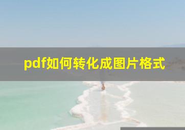 pdf如何转化成图片格式