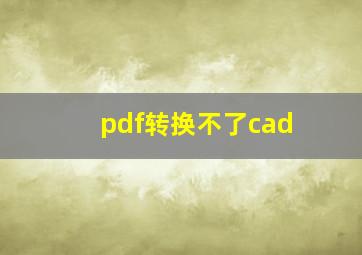 pdf转换不了cad