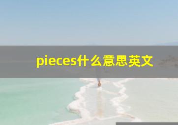 pieces什么意思英文