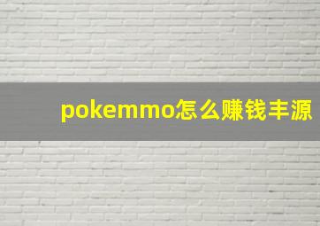 pokemmo怎么赚钱丰源