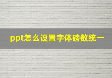 ppt怎么设置字体磅数统一