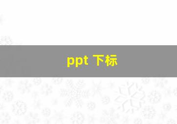 ppt 下标