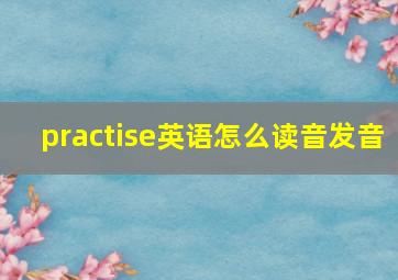 practise英语怎么读音发音