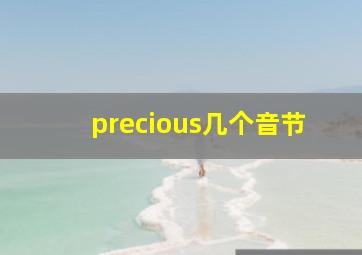 precious几个音节