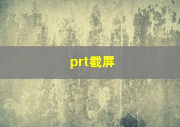 prt截屏