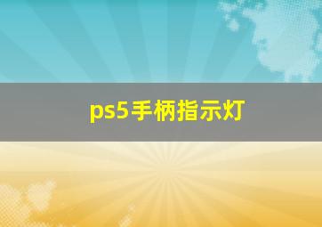 ps5手柄指示灯